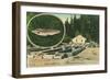 View of Trout Haven Hatchery - Gasquet, CA-Lantern Press-Framed Art Print