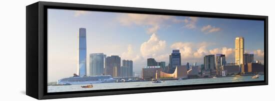 View of Tsim Sha Tsui and International Commerce Centre (Icc), Hong Kong, China-Ian Trower-Framed Stretched Canvas