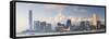 View of Tsim Sha Tsui and International Commerce Centre (Icc), Hong Kong, China-Ian Trower-Framed Stretched Canvas
