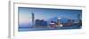 View of Tsim Sha Tsui Skyline at Dusk, Hong Kong, China-Ian Trower-Framed Photographic Print