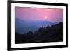 View of Tuscan Hill Top Town with Setting Sun, Tuscany, Italy, Europe-John-Framed Photographic Print