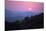 View of Tuscan Hill Top Town with Setting Sun, Tuscany, Italy, Europe-John-Mounted Photographic Print