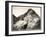 View of Two Railroad Trains on Tracks Along a Mountain, Presumably on or Near the Panama Canal,…-Byron Company-Framed Giclee Print