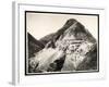 View of Two Railroad Trains on Tracks Along a Mountain, Presumably on or Near the Panama Canal,…-Byron Company-Framed Giclee Print