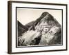 View of Two Railroad Trains on Tracks Along a Mountain, Presumably on or Near the Panama Canal,…-Byron Company-Framed Giclee Print