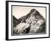 View of Two Railroad Trains on Tracks Along a Mountain, Presumably on or Near the Panama Canal,…-Byron Company-Framed Giclee Print