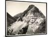 View of Two Railroad Trains on Tracks Along a Mountain, Presumably on or Near the Panama Canal,…-Byron Company-Mounted Giclee Print