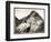 View of Two Railroad Trains on Tracks Along a Mountain, Presumably on or Near the Panama Canal,…-Byron Company-Framed Premium Giclee Print