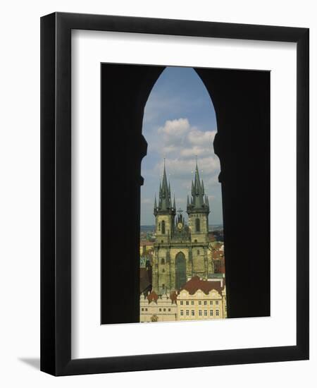 View of Tyn Church in Old Town Square, Prague, Czech Republic-Steve Satushek-Framed Photographic Print