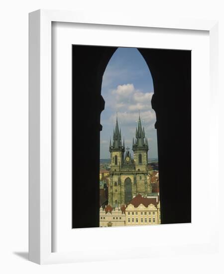 View of Tyn Church in Old Town Square, Prague, Czech Republic-Steve Satushek-Framed Photographic Print