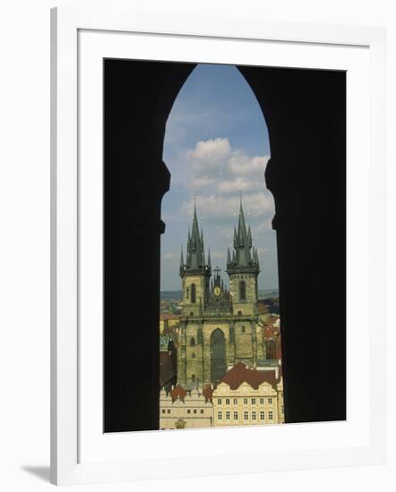 View of Tyn Church in Old Town Square, Prague, Czech Republic-Steve Satushek-Framed Photographic Print