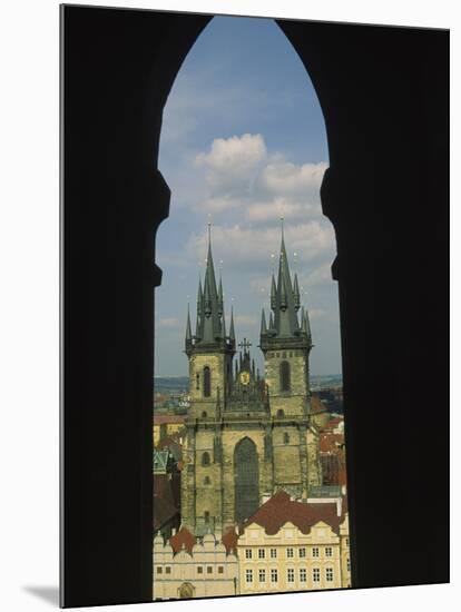 View of Tyn Church in Old Town Square, Prague, Czech Republic-Steve Satushek-Mounted Photographic Print