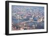 View of typical buildings and ancient churches framed by the River Vltava, Prague, Czech Republic, -Roberto Moiola-Framed Photographic Print