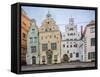 View of Typical Houses known as Three Brothers-Massimo Borchi-Framed Stretched Canvas