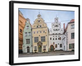 View of Typical Houses known as Three Brothers-Massimo Borchi-Framed Photographic Print