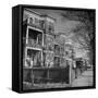 View of Typical Middle Calss Homes in Irish Neighborhood-Walter Sanders-Framed Stretched Canvas