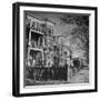 View of Typical Middle Calss Homes in Irish Neighborhood-Walter Sanders-Framed Photographic Print