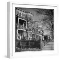 View of Typical Middle Calss Homes in Irish Neighborhood-Walter Sanders-Framed Photographic Print