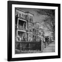 View of Typical Middle Calss Homes in Irish Neighborhood-Walter Sanders-Framed Photographic Print