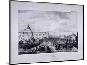 View of University College School's Playground with University College to the Right, 1833-George Scharf-Mounted Giclee Print