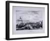 View of University College School's Playground with University College to the Right, 1833-George Scharf-Framed Giclee Print