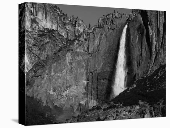 View of Upper Yosemite Falls and Rainbow, Yosemite National Park, California, USA-Adam Jones-Stretched Canvas