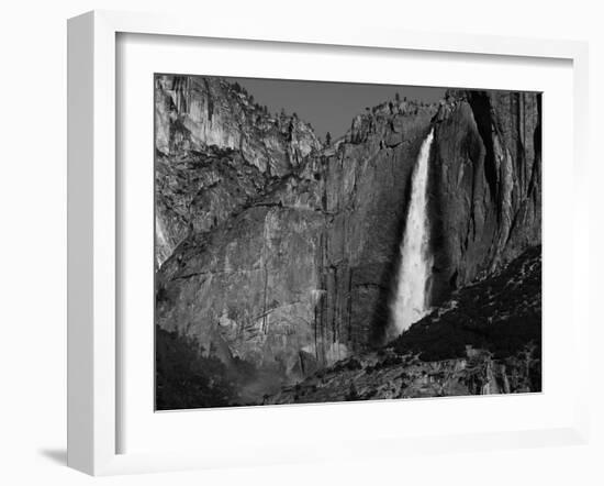 View of Upper Yosemite Falls and Rainbow, Yosemite National Park, California, USA-Adam Jones-Framed Premium Photographic Print