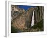 View of Upper Yosemite Falls and Rainbow, Yosemite National Park, California, USA-Adam Jones-Framed Photographic Print