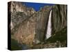 View of Upper Yosemite Falls and Rainbow, Yosemite National Park, California, USA-Adam Jones-Stretched Canvas