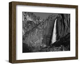 View of Upper Yosemite Falls and Rainbow, Yosemite National Park, California, USA-Adam Jones-Framed Photographic Print