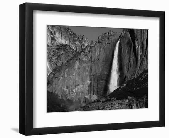 View of Upper Yosemite Falls and Rainbow, Yosemite National Park, California, USA-Adam Jones-Framed Photographic Print