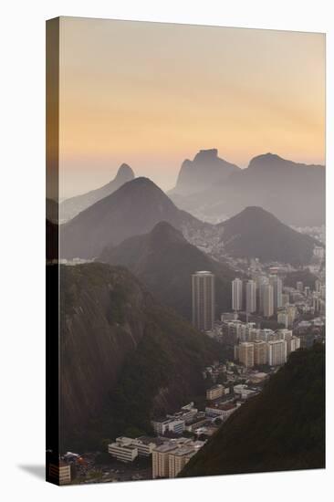 View of Urca and Botafogo, Rio de Janeiro, Brazil, South America-Ian Trower-Stretched Canvas