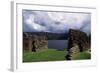 View of Urquhart Castle with Loch Ness in the Background-null-Framed Giclee Print