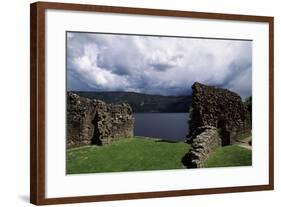 View of Urquhart Castle with Loch Ness in the Background-null-Framed Giclee Print