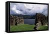 View of Urquhart Castle with Loch Ness in the Background-null-Framed Stretched Canvas