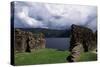 View of Urquhart Castle with Loch Ness in the Background-null-Stretched Canvas