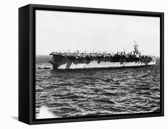 View of USS Langley-null-Framed Stretched Canvas