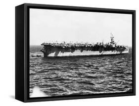 View of USS Langley-null-Framed Stretched Canvas