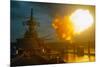 View of USS New Jersey Firing Guns-Kent Potter-Mounted Photographic Print