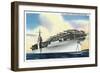 View of Uss Ranger Aircraft Carrier and Planes-Lantern Press-Framed Art Print