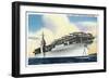 View of Uss Ranger Aircraft Carrier and Planes-Lantern Press-Framed Art Print