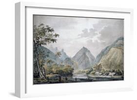 View of Vaitepiha Valley, Tahiti, 1777-John Webber-Framed Giclee Print