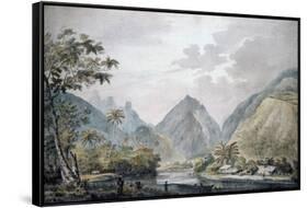 View of Vaitepiha Valley, Tahiti, 1777-John Webber-Framed Stretched Canvas