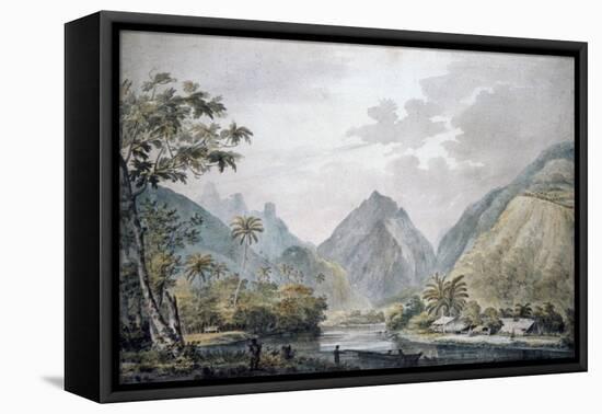 View of Vaitepiha Valley, Tahiti, 1777-John Webber-Framed Stretched Canvas