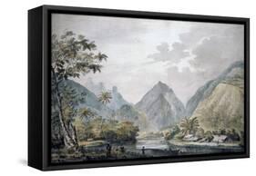 View of Vaitepiha Valley, Tahiti, 1777-John Webber-Framed Stretched Canvas