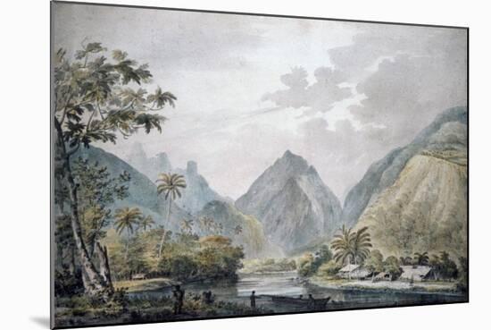 View of Vaitepiha Valley, Tahiti, 1777-John Webber-Mounted Giclee Print