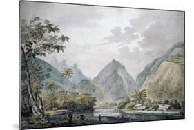 View of Vaitepiha Valley, Tahiti, 1777-John Webber-Mounted Giclee Print