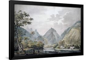 View of Vaitepiha Valley, Tahiti, 1777-John Webber-Framed Giclee Print