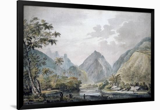 View of Vaitepiha Valley, Tahiti, 1777-John Webber-Framed Giclee Print