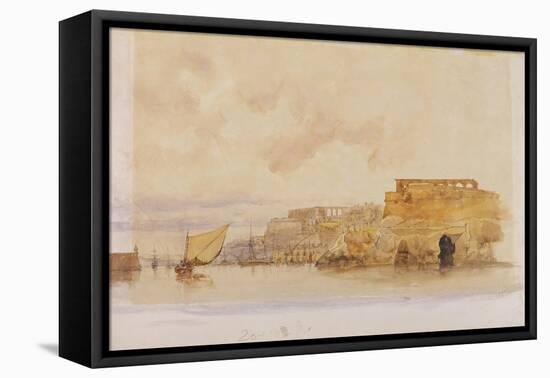 View of Valetta, Malta-James Holland-Framed Stretched Canvas